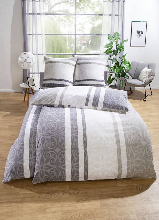 Bettwäschegarnituren - Polycotton-Bettwäsche-Garnitur von Dobnig, in Farbe TAUPE