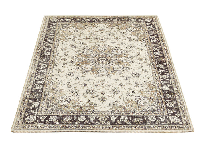 Klassisch - Pflegeleichte, gewebte Brücken und Teppiche, in Größe 113 (Brücke, 80x150 cm) bis 301 (Teppich, ø 100 cm), in Farbe BEIGE Ansicht 1