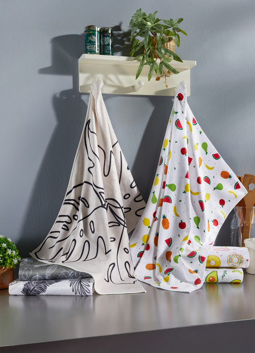 Geschirrtücher - Mikrofaser-Geschirrtücher, 6-teilig, in Farbe BUNT