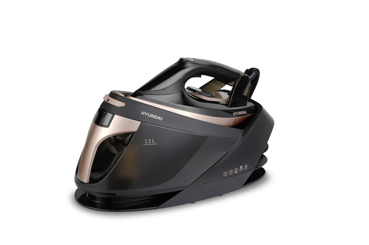 Bügeleisen - Hyundai Dampfbügelstation, in Farbe SCHWARZ/ROSÉGOLD Ansicht 2