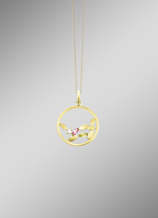 Anhänger - Anhänger mit Edelsteinen und synth. Zirkonia, in Farbe  Ansicht 1