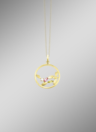 Anhänger mit Edelsteinen und synth. Zirkonia