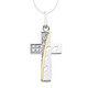 Anhänger - Beliebter Kreuz-Anhänger mit synth. Zirkonia, in Farbe  – Ansicht 2
