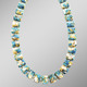 Halsketten - Halskette mit beh. Türkis und beh. Perlmutt, in Farbe  – Ansicht 1