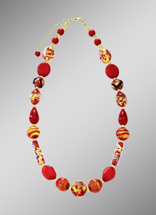 Halskette mit Muranoglas-Perlen