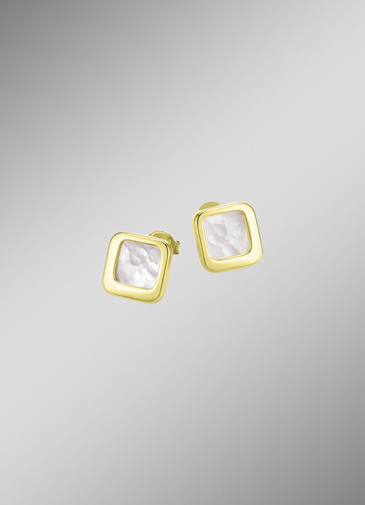 Ohrschmuck - Ohrstecker mit echt Perlmutt, in Farbe  Ansicht 1