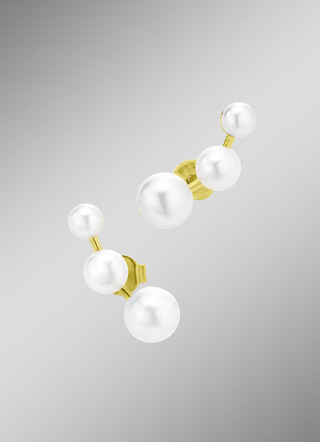 Stilvolle Ohrstecker mit Süßwasser-Zuchtperlen