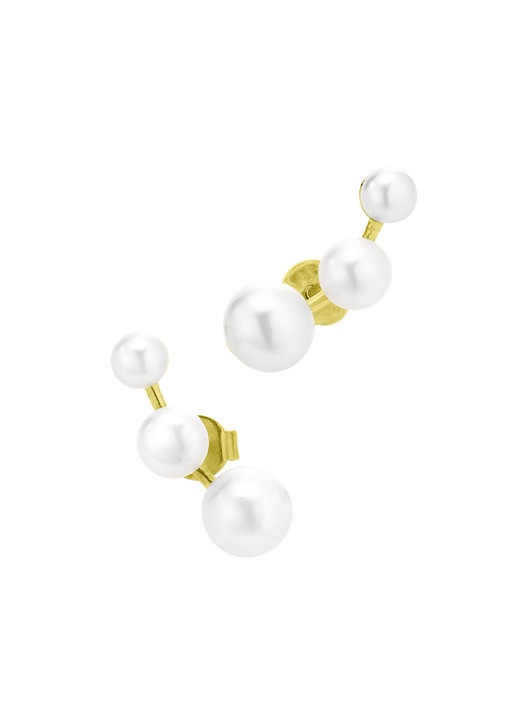 Ohrschmuck - Stilvolle Ohrstecker mit Süßwasser-Zuchtperlen, in Farbe  Ansicht 2