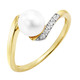 Ringe - Damenring mit Süßwasser-Zuchtperle und synth. Zirkonia, in Größe 160 bis 220, in Farbe  – Ansicht 2