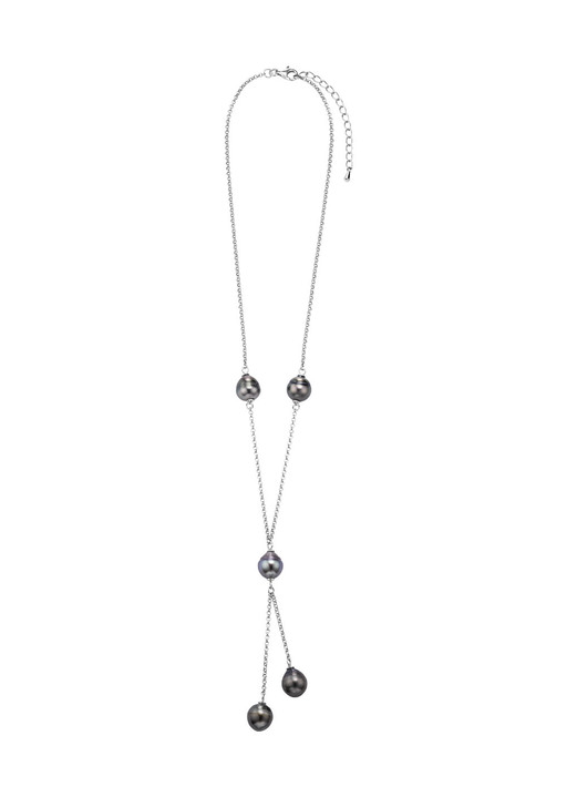 Halsketten - Halskette mit Tahiti-Zuchtperlen in Tropfenform, in Farbe  Ansicht 2