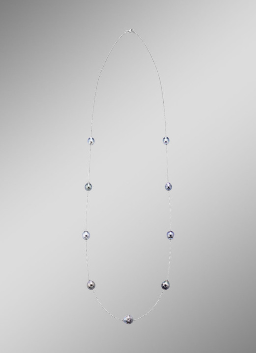 Halsketten - Halskette mit Tahiti-Zuchtperlen in Barockform, in Farbe  Ansicht 1