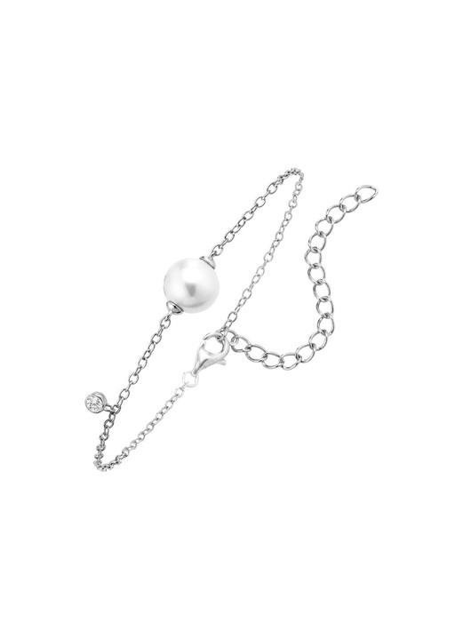 Armbänder - Armband mit Süßwasser-Zuchtperle und synth. Zirkonia, in Farbe  Ansicht 2