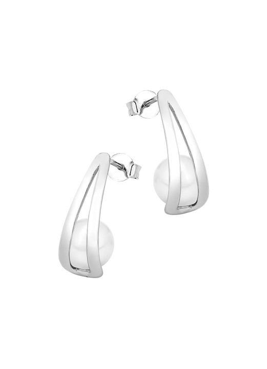 Ohrschmuck - Moderne Ohrstecker mit Süßwasser-Zuchtperlen, in Farbe  Ansicht 2