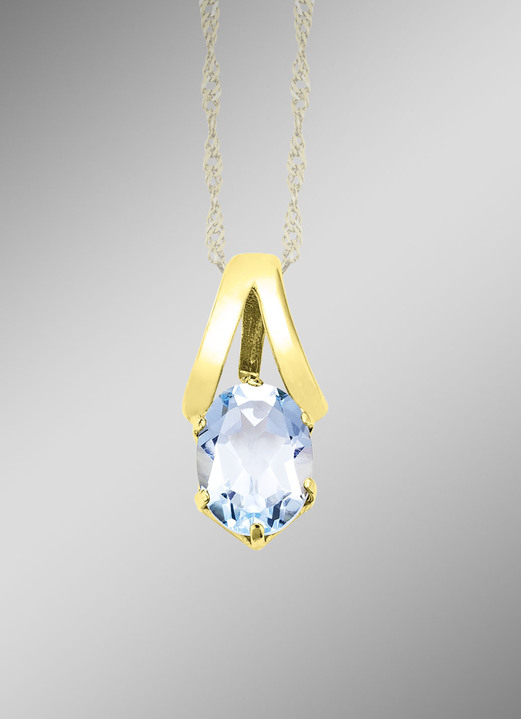 Anhänger - Anhänger mit Blautopas, in Farbe  Ansicht 1