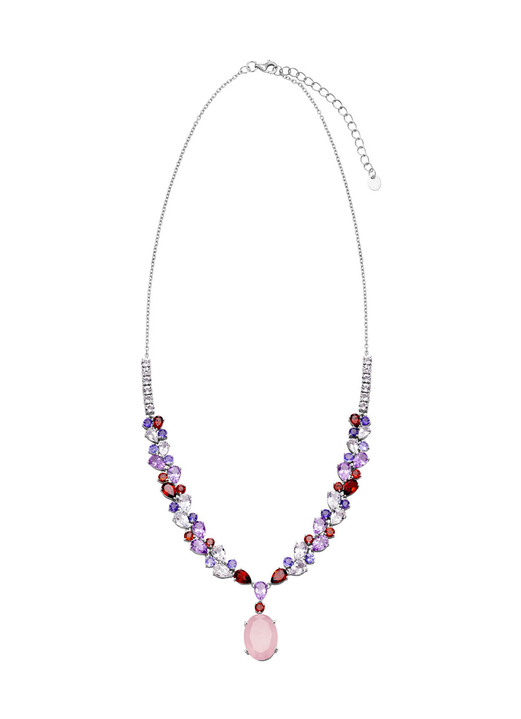 Halsketten - Zauberhafte Halskette mit echten Edelsteinen, in Farbe  Ansicht 2