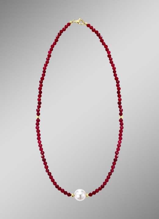 Halsketten - Halskette mit  Muschelkernperle, in Farbe  Ansicht 1