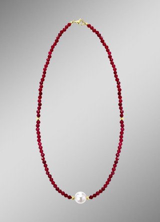 Halskette mit  Muschelkernperle