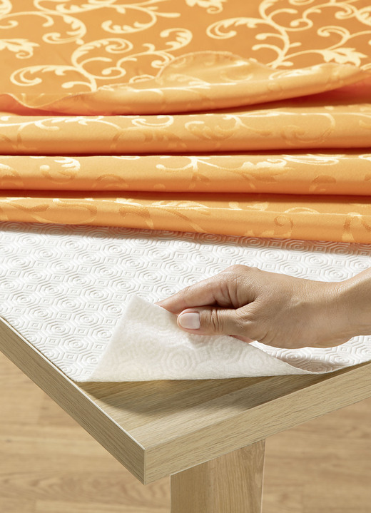 Tischdecken - Rutschfester Tischschoner, in Größe 105 (Ø 105 cm) bis 180 (130/180 cm), in Farbe  Ansicht 2