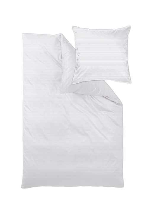 Bettwäschegarnituren - Bettwäsche-Garnitur in bügelleichter Qualität, in Größe 120 (Kissenbezug, 80/ 80 cm) bis 215 (Deckenbezug, 155/220 cm), in Farbe WEISS Ansicht 5