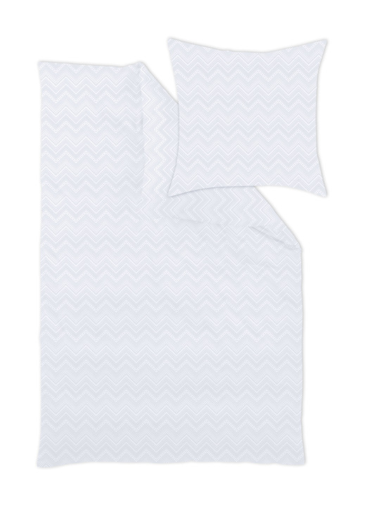 Bettwäschegarnituren - Bettwäsche-Garnitur in bügelleichter Qualität, in Größe 120 (Kissenbezug, 80/ 80 cm) bis 215 (Deckenbezug, 155/220 cm), in Farbe GRAU Ansicht 8