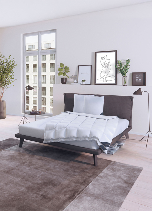 Bettwaren - Hochwertige Daunendecken-Serie von Spessarttraum, in Größe 103 (Decke 135/200 cm) bis 403 (Sparset, 4-teilig, mit gratis Frottier-Katze), in Farbe WEISS, in Ausführung Leicht Ansicht 9