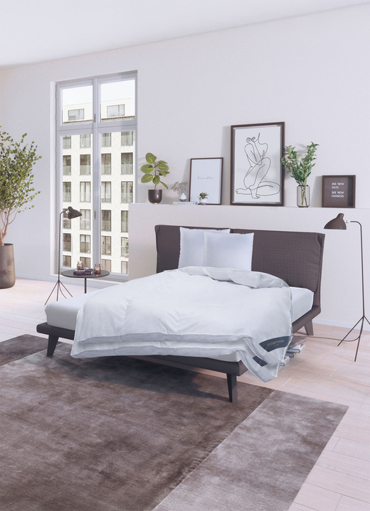 Bettwaren - Hochwertige Daunendecken-Serie von Spessarttraum, in Größe 103 (Decke 135/200 cm) bis 403 (Sparset, 4-teilig, mit gratis Frottier-Katze), in Farbe WEISS, in Ausführung Leicht Ansicht 11