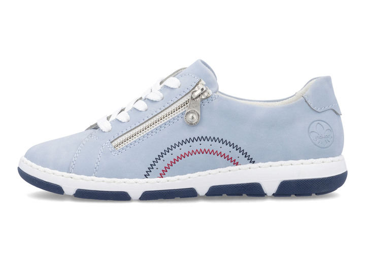 Slipper & Schnürschuhe - Rieker, bequeme Damen-Sneaker, Weite H, mit herausnehmbarem Fußbett, in Größe 036 bis 042, in Farbe HIMMELBLAU Ansicht 5