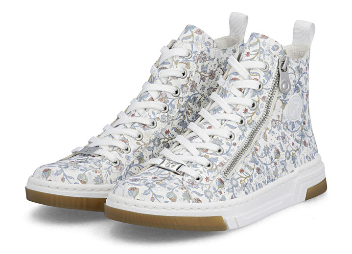 Stiefel & Stiefeletten - Rieker, modische Damen-Boots, Weite G, mit herausnehmbarem Fußbett, in Größe 036 bis 042, in Farbe WEISS-BUNT Ansicht 9