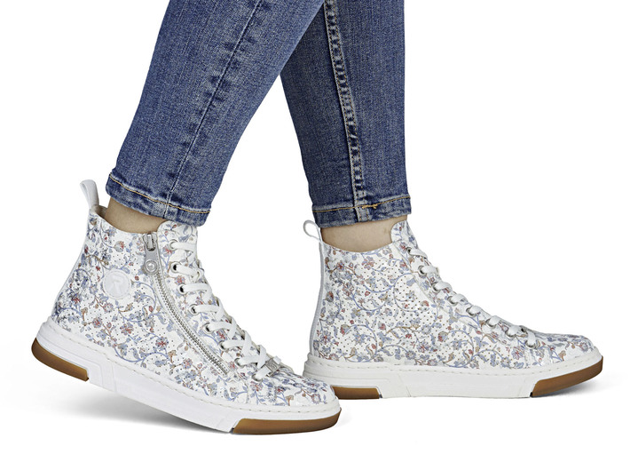 Stiefel & Stiefeletten - Rieker, modische Damen-Boots, Weite G, mit herausnehmbarem Fußbett, in Größe 036 bis 042, in Farbe WEISS-BUNT Ansicht 4