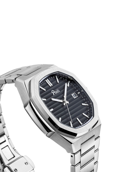 Quartzuhren - Quartz-Herrenuhr aus Edelstahl, in Farbe  Ansicht 3