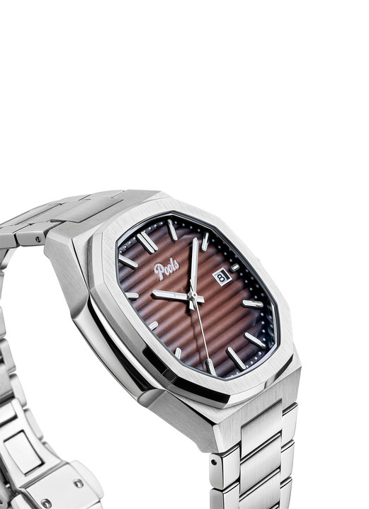 Quartzuhren - Quartz-Herrenuhr aus Edelstahl, in Farbe  Ansicht 3