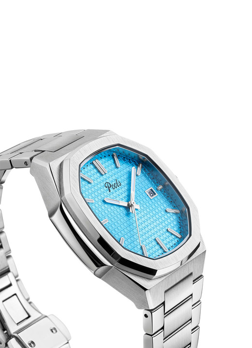 Quartzuhren - Quartz-Herrenuhr aus Edelstahl, in Farbe  Ansicht 3