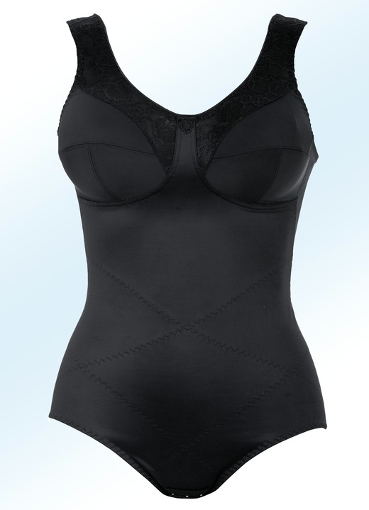 Damenmode - Anita Entlastungs-Hosenkorselett, in Größe 080 bis 115, in Cup F, in Farbe SCHWARZ Ansicht 1