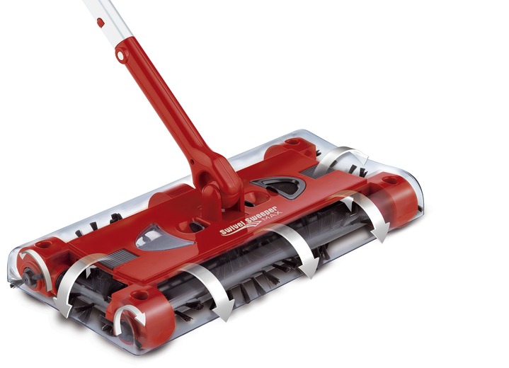 - Swivel Sweeper Akku-Besen mit Knickgelenk, in Farbe ROT Ansicht 1