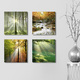 Landschaft - Bilder-Set, 4-teilig, mit Waldmotiven, in Farbe  – Ansicht 1