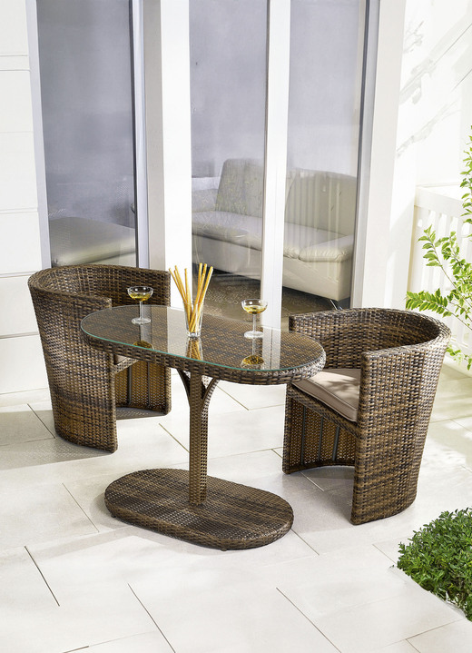 Garten - Hartman Balkon-Möbel, 3-teilig, in Farbe BRAUN Ansicht 2