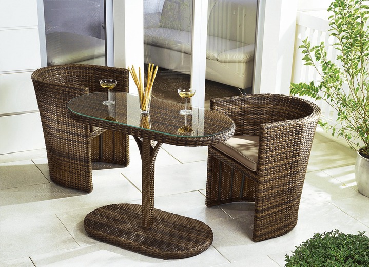 Garten - Hartman Balkon-Möbel, 3-teilig, in Farbe BRAUN Ansicht 1