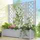 Blumentöpfe und Pflanzgefäße - Pflanzkasten mit Spalierwand, in Farbe BRAUN, in Ausführung Pflanzkasten klein