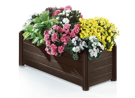 Blumentöpfe und Pflanzgefäße - Pflanzkasten aus wetterbeständigem Kunststoff, in Farbe WEISS, in Ausführung Pflanzkasten klein