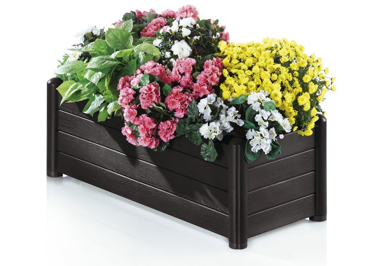 Blumentöpfe und Pflanzgefäße - Pflanzkasten aus wetterbeständigem Kunststoff, in Farbe WEISS, in Ausführung Pflanzkasten klein Ansicht 3