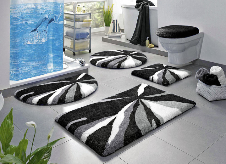 Badgarnituren - Badgarnitur in super weicher und angenehmer Qualität, in Größe 100 (Vorleger halbrund, 50/ 80 cm) bis 112 (WC-Deckelbezug, 47/ 50 cm), in Farbe GRÜN Ansicht 8