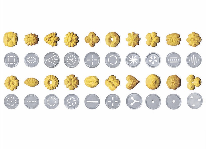 - Gebäckpresse mit 24 verschiedenen Aufsätzen, in Farbe EDELSTAHL Ansicht 2