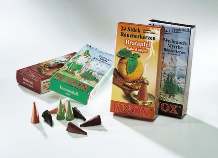 Aus dem Erzgebirge - Räucherkerzen-Set, 96-teilig, in Farbe GRÜN-SCHW-BRAUN