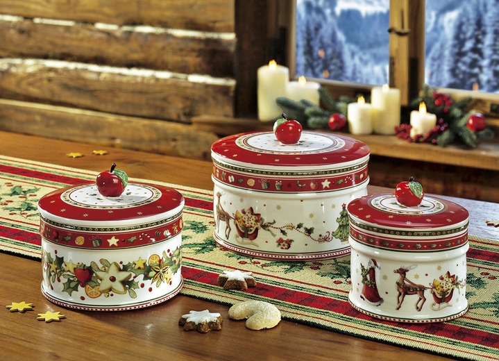 Villeroy & Boch - Villeroy & Boch Gebäckdose aus Porzellan, in Farbe WEISS-ROT, in Ausführung Gebäckdose, klein
