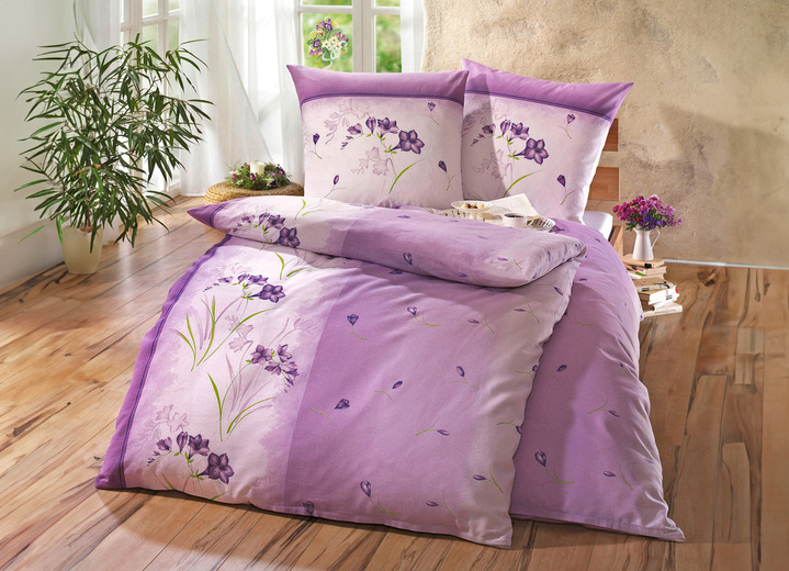 Bettwäschegarnituren - Bügelleichte DOBNIG Bettwäsche-Garnitur mit Reißverschluss, in Größe 111 (40/80 cm + 135/200 cm) bis 412 (Sparset, 4-teilig), in Farbe BRAUN Ansicht 3