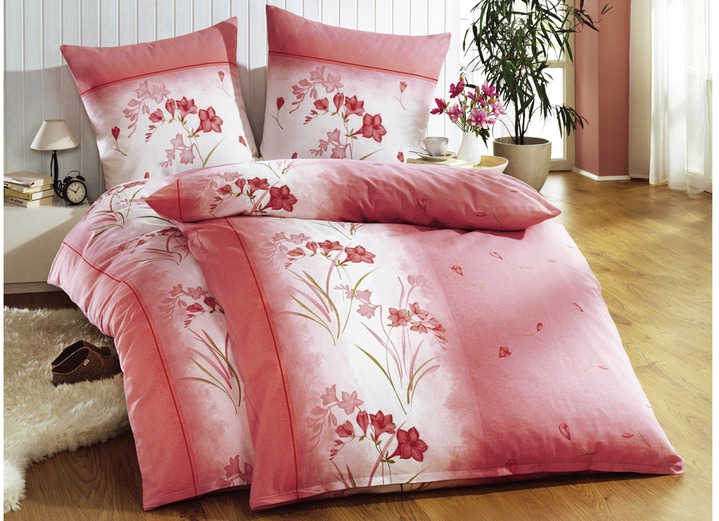 Bettwäschegarnituren - Bügelleichte DOBNIG Bettwäsche-Garnitur mit Reißverschluss, in Größe 111 (40/80 cm + 135/200 cm) bis 412 (Sparset, 4-teilig), in Farbe BRAUN Ansicht 5