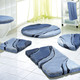 Kleine Wolke - Moderne Badgarnitur von Kleine Wolke – Farbe BLAU – Ansicht 1 Kleine Wolke - Moderne Badgarnitur von Kleine Wolke, in Größe 100 (Vorleger halbrund, 50/ 80 cm bis 112 (WC-Deckelbezug mit Kordel, 47/ 50 cm)), in Farbe LILA – Farbe BLAU – Ansicht 1