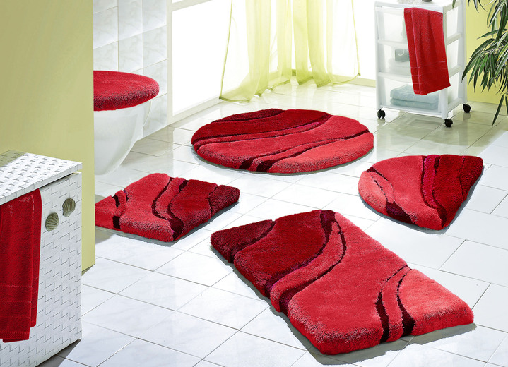 Kleine Wolke - Moderne Badgarnitur von Kleine Wolke, in Größe 100 (Vorleger halbrund, 50/ 80 cm bis 112 (WC-Deckelbezug mit Kordel, 47/ 50 cm)), in Farbe BLAU Ansicht 8