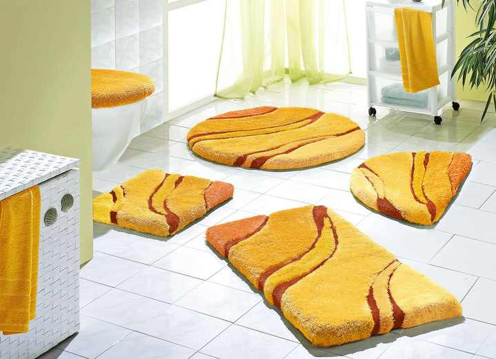 Kleine Wolke - Moderne Badgarnitur von Kleine Wolke, in Größe 100 (Vorleger halbrund, 50/ 80 cm bis 112 (WC-Deckelbezug mit Kordel, 47/ 50 cm)), in Farbe BLAU Ansicht 12