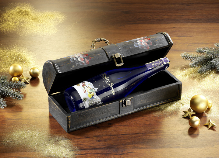 - Geschenk-Kiste aus Holz mit Winter-Secco, in Farbe BUNT